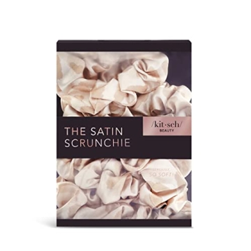 Kitsch Satin Hair Scrunchies - No-Crease, Stylish Hair Ties for All