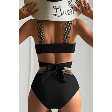 Eomenie Women Two Piece Swimsuits Crisscross Tummy Control Bathing Suit High Waisted Wrap Bikini Tie...
