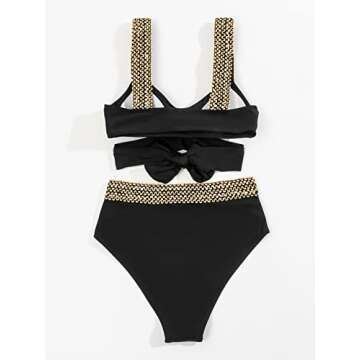 Eomenie Crisscross High Waisted Bikini for Women