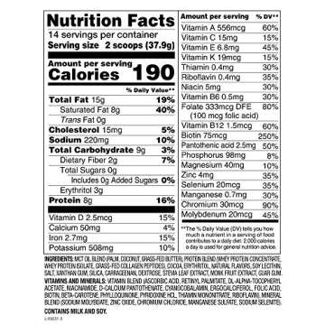 Healthy Delights Nature Fuel Keto Meal Replacement Bar Gluten Free with Whey Protein MCTs, Double Dark Chocolate Chunk, 12 Count