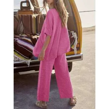 Tankaneo Women's Travel Outfit - Stylish Comfort in Pink