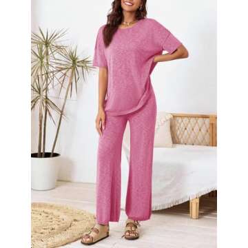 Tankaneo Women's Travel Outfit - Stylish Comfort in Pink