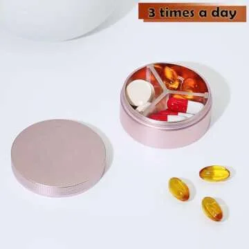 Elegant Waterproof Pill Case for Travel and Daily Use
