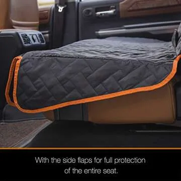 iBuddy Back Seat Cover for Truck, Easy-Install Dog Bench Seat Cover for Trucks Ford F150 F250/Chevrolet Silverado/Ram/GMC Sierra Keep Car Seats Clean & No Scratches Odor Free Pet Seat Cover for Trucks