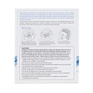 Soothing ZEISS Warm Eye Masks for Dry Eyes - 10 Count
