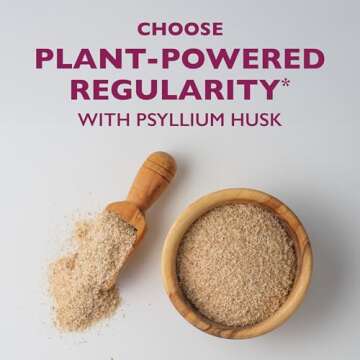 Metamucil 4 in 1 Daily Fiber Supplement Powder, Fiber Powder for Digestive Health and Regularity*, Sugar-Free, Orange, Naturally Sourced Psyllium Fiber, 114 teaspoons