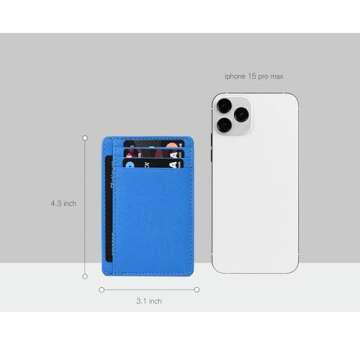 Sleek Leather Wallet | Blue | Gift For Him And Her | RFID Protected | Front Pocket | Multiple Card Slots | 1 ID Slot