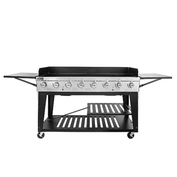 Royal Gourmet 8-Burner Gas Grill - 104,000 BTU Propane BBQ for Outdoor Cooking