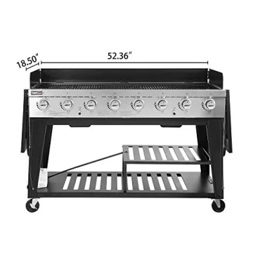 8-Burner Gas Grill - 104,000 BTU Propane BBQ