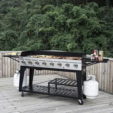 8-Burner Gas Grill - 104,000 BTU Propane BBQ