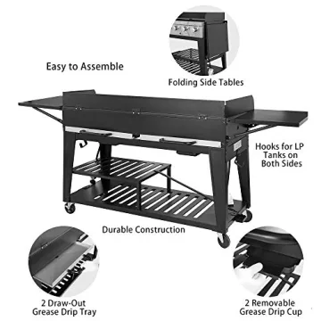8-Burner Gas Grill - 104,000 BTU Propane BBQ