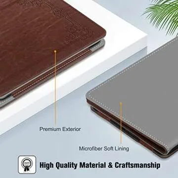 Fintie Folio Case for 6.8" Kindle Paperwhite (11th Generation-2021) and Kindle Paperwhite Signature Edition - Book Style Vegan Leather Shockproof Cover with Auto Sleep/Wake, Vintage Brown