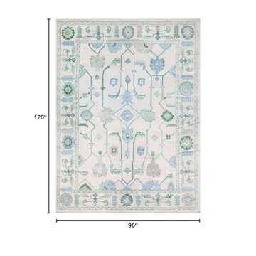 ECLATIQUE Oushak Rug Vintage Area Carpet Handmade Pure New Zealand Wool Designer Rug (8x10ft) Tradit...