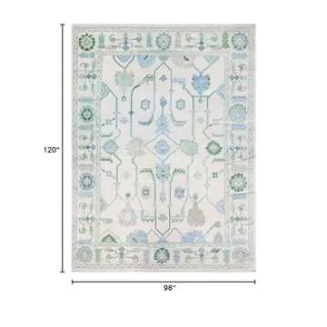 ECLATIQUE Oushak Rug Vintage Area Carpet Handmade Pure New Zealand Wool Designer Rug (8x10ft) Tradit...