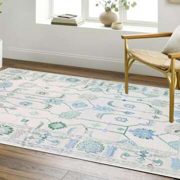 ECLATIQUE Oushak Rug Handmade New Zealand Wool Area Carpet