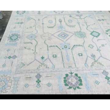 ECLATIQUE Oushak Rug Handmade New Zealand Wool Area Carpet