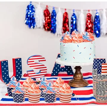 48 Count Patriotic Snack Cups for July 4th Parties