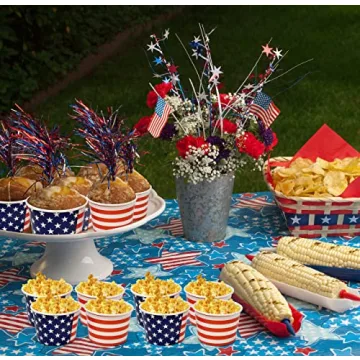 48 Count Patriotic Snack Cups for July 4th Parties
