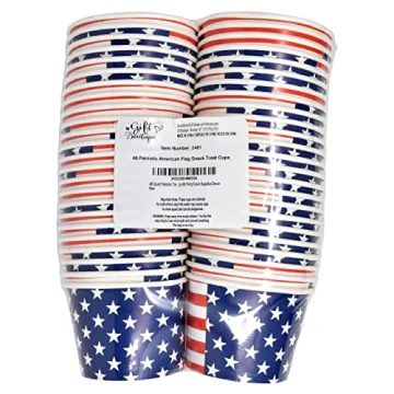 48 Count Patriotic Snack Cups for July 4th Parties