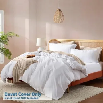 Nestl White Duvet Cover Full Size Set for Luxurious Comfort