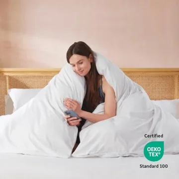 Nestl White Duvet Cover Full Size Set for Luxurious Comfort