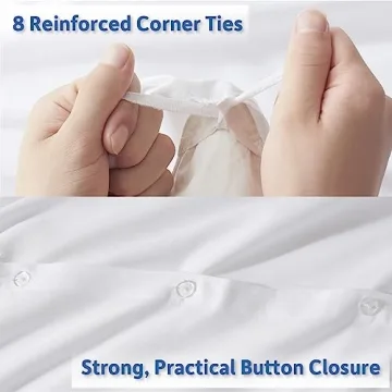 Nestl White Duvet Cover Full Size Set for Luxurious Comfort