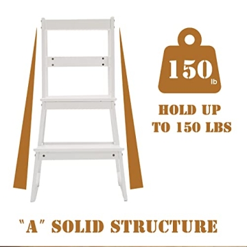 Mangohood Kitchen Step Stool for Toddlers, White