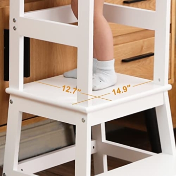 Mangohood Kitchen Step Stool for Toddlers, White