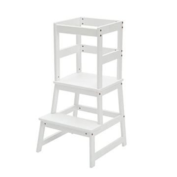 Mangohood Kitchen Step Stool for Toddlers, White