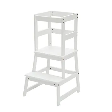 Mangohood Kitchen Step Stool for Toddlers, White