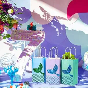 Zonon Mermaid Party Favor Bags for Magical Celebrations