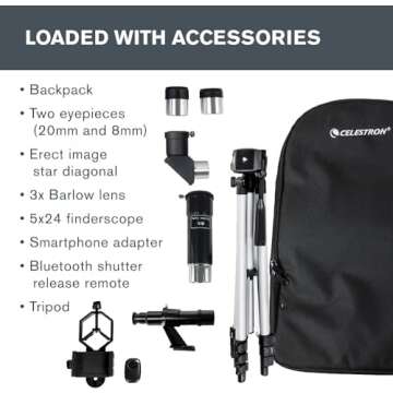 Celestron 60mm Travel Scope DX for Beginners with Smartphone Adapter