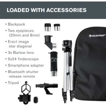 Celestron 60mm Travel Scope DX for Beginners with Smartphone Adapter