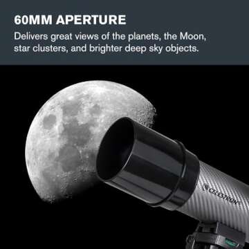 Celestron 60mm Travel Scope DX for Beginners with Smartphone Adapter