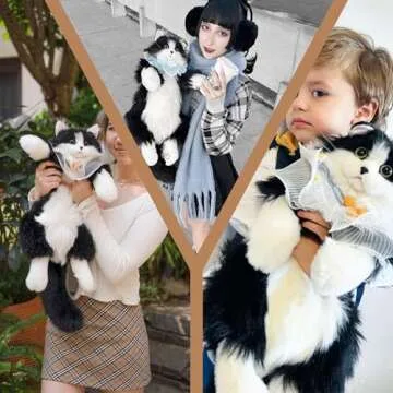 Cute Cat Plush Backpack with Adjustable Straps