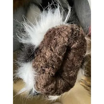 Valpeak Snow Boots for Women 2023 Furry Boots Winter Knee High Flat Heel Fluffy Faux Fur Boots(Natural,9)