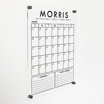 Personalized Clear Acrylic Family Calendar for Organization