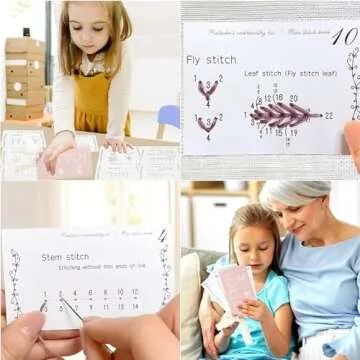 2 Pack Creative Mini Sewing Book, Enthusiasts & Beginners Ideal for DIY - Creative Mini Sewing Book Embroidery Guide for Sewing Projects with Portable Travel Mini Sewing Kit