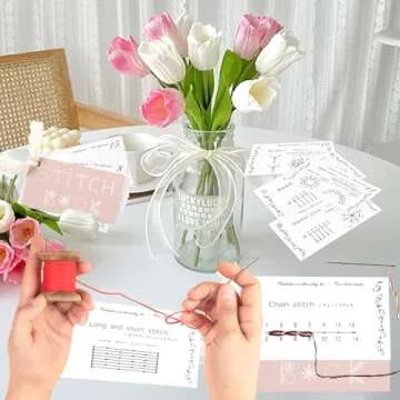 2 Pack Creative Mini Sewing Book, Enthusiasts & Beginners Ideal for DIY - Creative Mini Sewing Book Embroidery Guide for Sewing Projects with Portable Travel Mini Sewing Kit