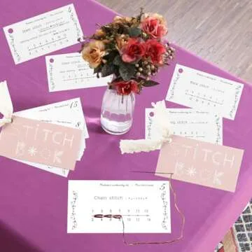 2 Pack Creative Mini Sewing Book, Enthusiasts & Beginners Ideal for DIY - Creative Mini Sewing Book Embroidery Guide for Sewing Projects with Portable Travel Mini Sewing Kit