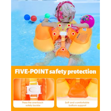 LAYCOL Baby Swimming Float with Sun Protection Canopy
