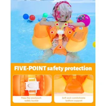 LAYCOL Baby Swimming Float with Sun Protection Canopy