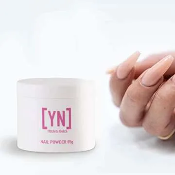 Young Nails Acrylic Core Powder - Self-Leveling Acrylic Nail Powder, Clear Nude Pink White Acrylic Powder for Nail Extenstion, Professional Grade, Superior Adhesion, Color - XXX White, 85g