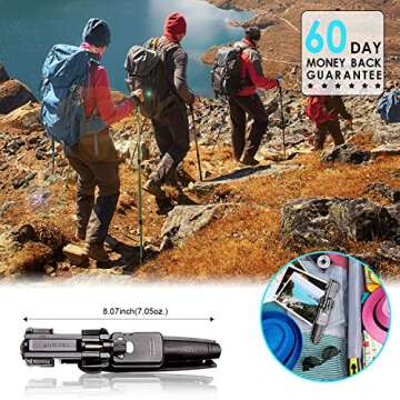 Selfie Stick Tripod Bluetooth, 40 Inch Extendable Flexible Selfie Stick Tripod with Detachable Wireless Remote, Compatible with iPhone Xs Max/XS/XR/iPhone X/iPhone 8 Plus/iPhone 7/iPhone 6 Plus/Galaxy