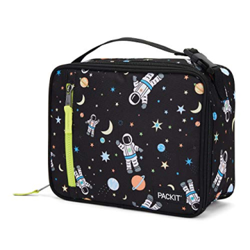 PackIt Freezable Classic Lunch Box, Spaceman, Built with EcoFreeze Technology, Collapsible, Reusable, Zip Closure With Zip Front Pocket and Buckle Handle, Perfect for School Lunches