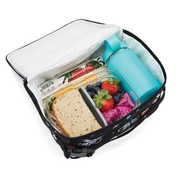 PackIt Freezable Classic Lunch Box, Spaceman, Built with EcoFreeze Technology, Collapsible, Reusable, Zip Closure With Zip Front Pocket and Buckle Handle, Perfect for School Lunches