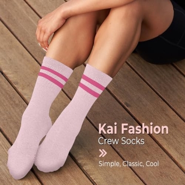TAVI NOIR Grip Kai Socks in Barbie Blush/Pink Stripe