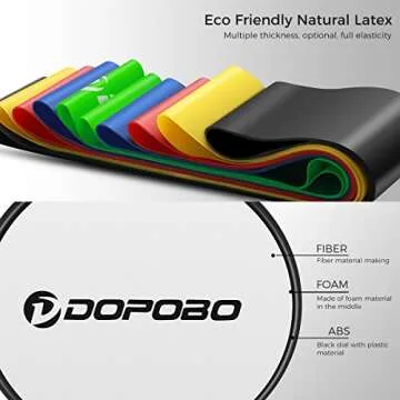 Dopobo Core Sliders & 5 Resistance Loop Bands for Home Fitness