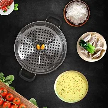 Concord 30 CM Stainless Steel 3 Tier Steamer Pot Steaming Cookware - Triply Bottom