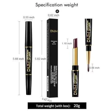 evpct 1Pcs Dark Plum Wine Red Lip Liner and Lipstick Set Kit for Women DNM Matte Lips Kit with Lip Liner Lip Stains Long Lasting Waterproof 24 Hour Lipstick and Lip Liners Combo Lipliners Pencil 06#